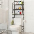 thumbnail image 1 of 3 Shelf Bathroom Space Saver,Over The Toilet Rack,Bathroom Corner Stand Storage Organizer Accessories,The Washing Machine,Bathroom Tower Shelf- Black, 1 of 4