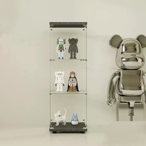 3 - Shelf Black Glass Structure | Photography Studio, Display Photos