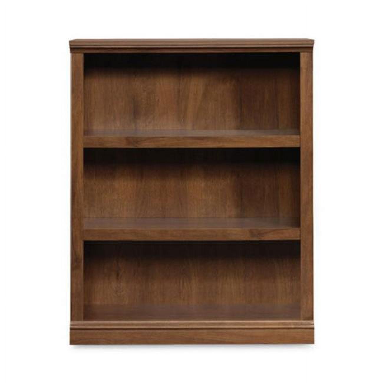 Oiled Oak Adjustable 3-Shelf Bookcase for Stylish Storage