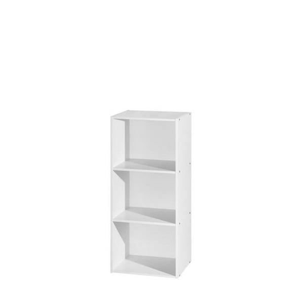 3-Shelf Bookcase, White