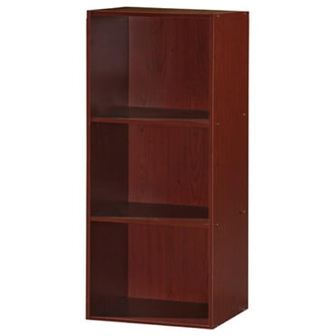 3-Shelf Bookcase in Mahogany
