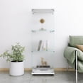 thumbnail image 1 of 3-Shelf Case Glass Display Cabinet, 49.3" Countertop Showcase with Lock, Curio Cabinet Collection Display Case With Clear Door, Floor Standing Bookshelf for Home Office Living Room Bedroom, 1 of 8