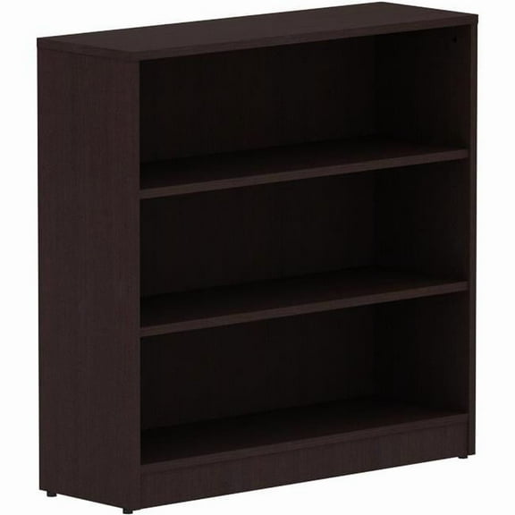 3-Shelf Essentials Laminate Bookcase, Espresso