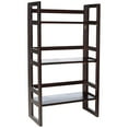 thumbnail image 1 of 3-Shelf Folding Student Bookcase 20.75" Wide-Espresso, 1 of 11