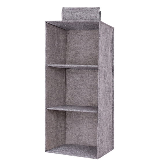3 Shelf Heavy Duty Hanging Closet Organizer – Collapsible Closet Dresser With Drawers For Clothes, Shoes & Bags, Space Saving Hanging Storage For Wardrobe Organization