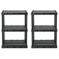 thumbnail image 1 of 3 Shelf Knect-A-Shelf Solid Light Duty Storage Unit 24 x 12 x 33 Organizer System for Home, Garage, or Basement, Black (2 Pack), 1 of 9