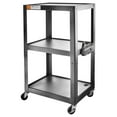 3 Shelf Metal Utility cart Steel Construction Mobile Presentation