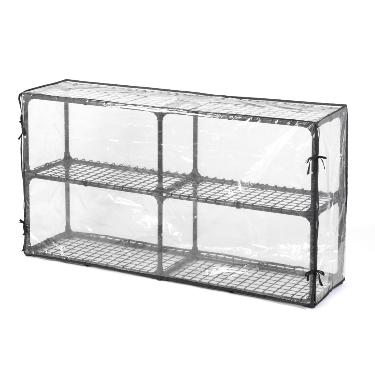 3Shelf Steel Wire Storage Rack With Cover (2Pack) Heavy Duty Garage