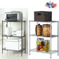 thumbnail image 1 of 3-Shelf Storage Shelf Wire Shelving Unit Metal Shelves Unit Storage Adjustable, Standing Shelf Units, 23" x 13" x 31", 1 of 4