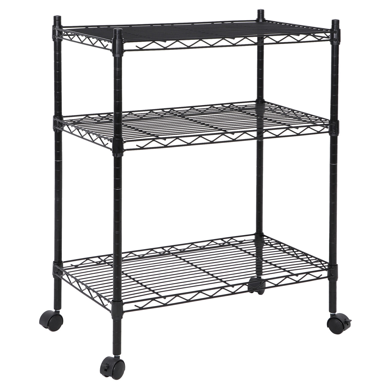3Shelf Storage Shelving Unit Metal Rack Shelves Adjustable Steel Wire