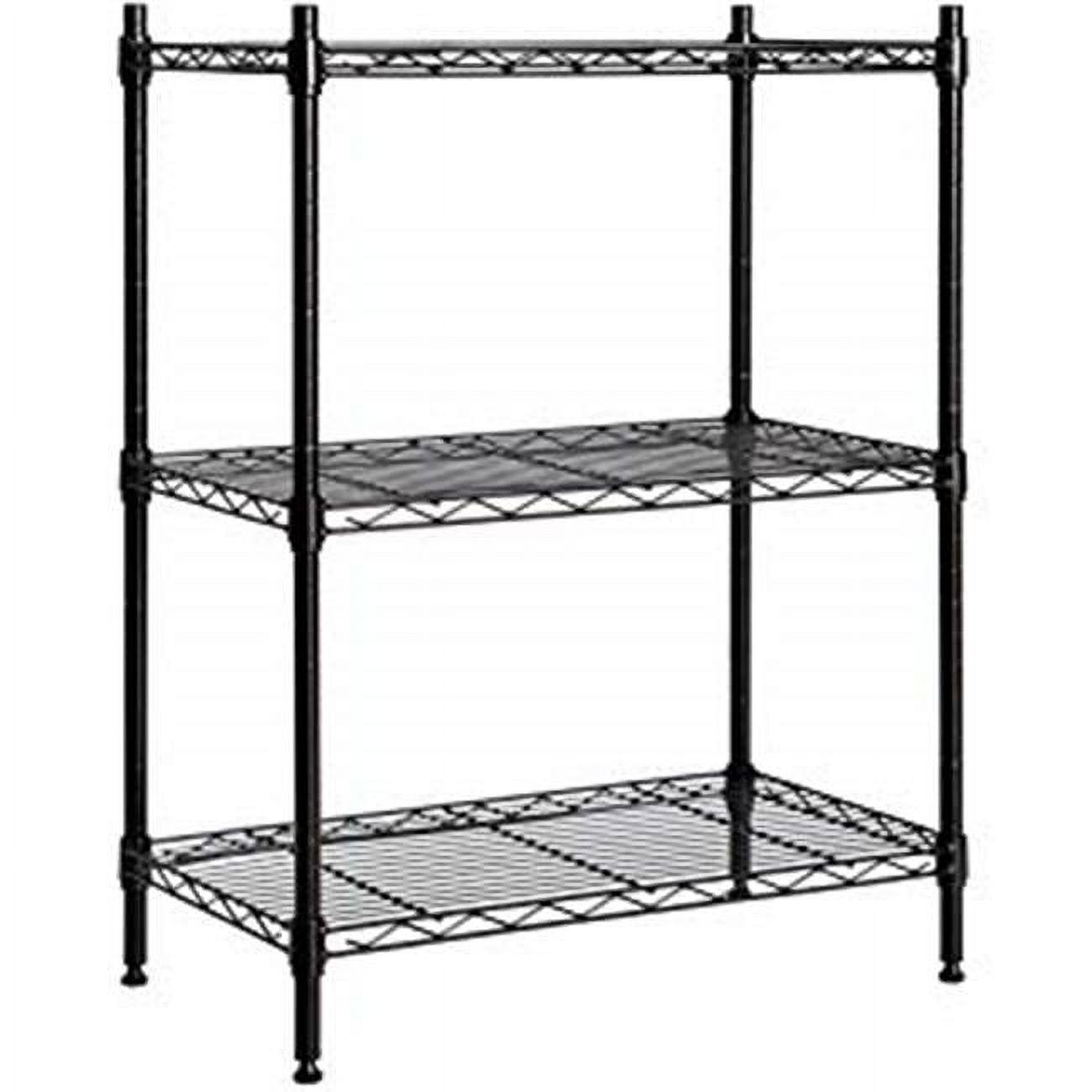 3 Shelf Ventilated Utility Rack Black