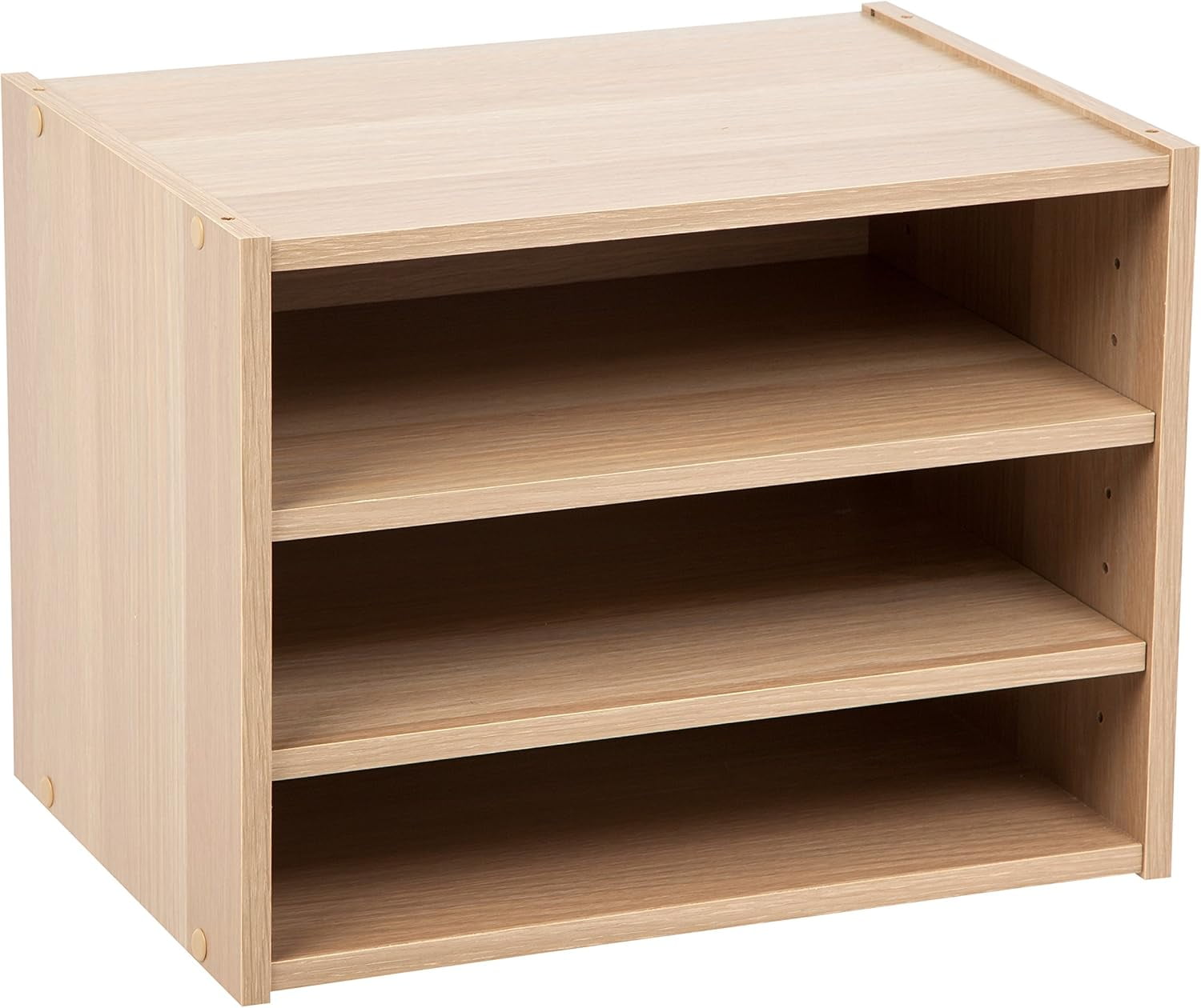 3-Shelves Modular Wood Stackable Storage Box, Easy Assembly ...