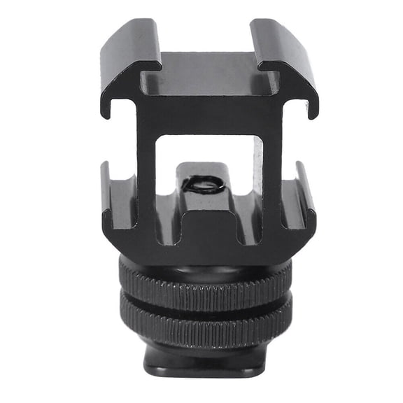 3 Side Cold Shoe Mount Adapter Camera Hot Shoe Bracket for DSLR Camera LED Video Light Microphone Monitor