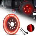 thumbnail image 1 of 3-Side Spare Tire Brake Light, 400PCs LED Wheel Light, Plug-N-Play 3rd Third Brake Light Fits for Jeep Wrangler 2007-2018 JK JKU YJ TJ, Bright Red Light, 1 of 8