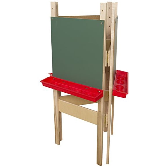 Wood Designs 18600 3-Sided Adjustable Easel with Chalkboard