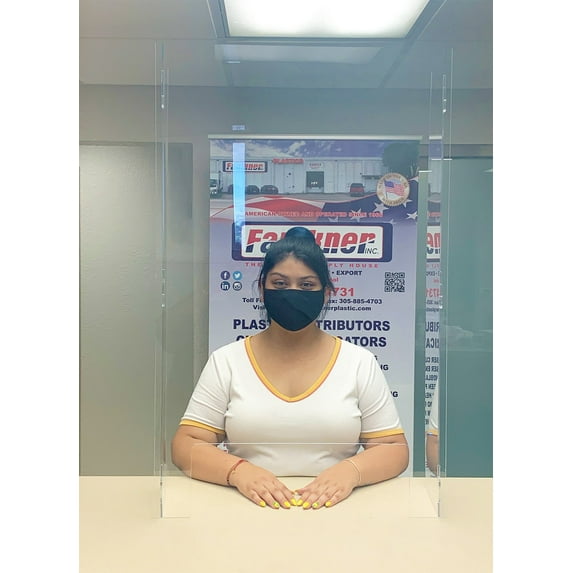 3 Sided Counter Top Contact Barrier
