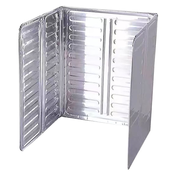 3 Sided Nonstick Aluminum Foil Stovetop Splatter Guard, Foldable Heat Resistant Kitchen Splash Shield for Frying & Wall Protection(Clear,82.5x35cm)