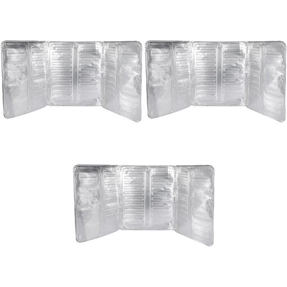3 Sided Splatter Guard for Stove Top, Foldable Stainless Steel Oil Splatter Screens for Frying, Oil Splash Insulation Board, Nonstick Stove Splash Guard for Cooking, Kitchen Tool Guard, Oil Splash
