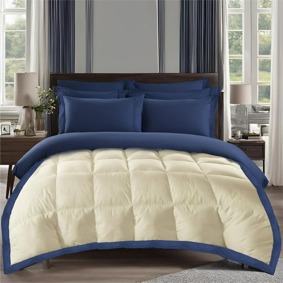 3 Sided Zipper Duvet Cover Set Easy to Use Home & Hotel Soft Microfiber 3 PCS 1-Duvet Cover & 2- Pillow Sham No Comfoter Queen_ 90 X 90 Inch