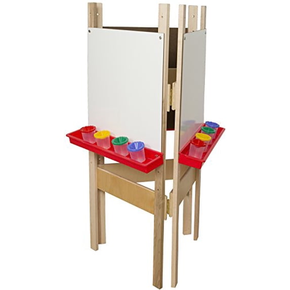 Wood Designs 18625 3-SidedAdjustable Easel with Marker Board