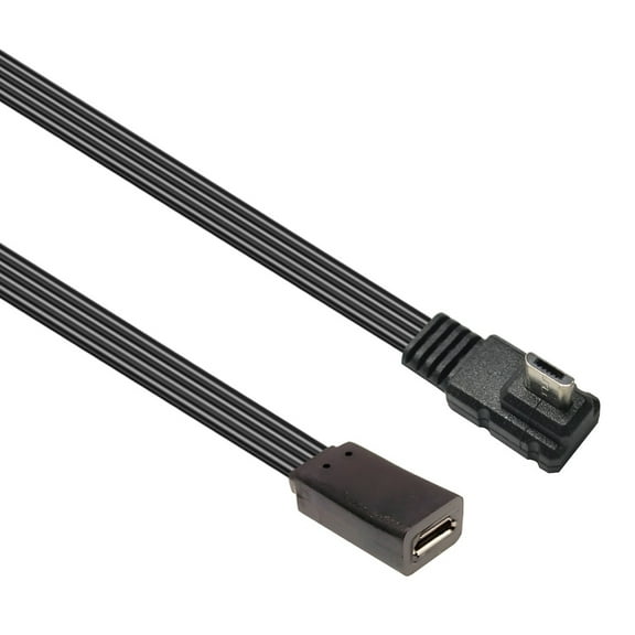 3. Silicone USB Flat Cable 90° Angled Connector Multiple Sizes for Smartphones Electronics Accessories