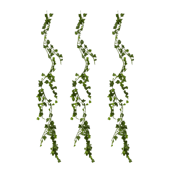 3 Silk Green Ivy Garlands - for Floral Work and Decor - Factory Direct Craft