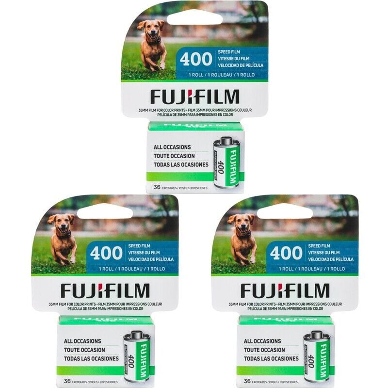 3 Single Rolls Fuji CH-135-36 ISO 400 35mm Color Print Film