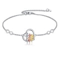 thumbnail image 1 of 3 Sisters Bracelet 925 Sterling Silver Friendship Jewelry Birthday Gifts for Women Friends Sister (Three Sisters Inifinity Bracelet), 1 of 6