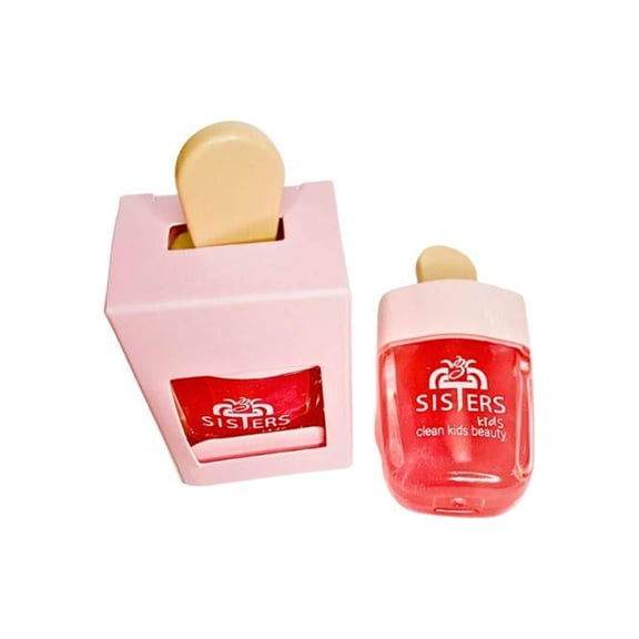 3 Sisters Kids Lip Gloss and Play and Pretend Makeup for Kids, Non- sticky Lip Gloss, Fruit Punch, 0.2 Oz