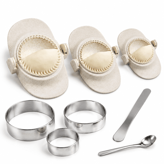 3-Size Empanada Maker Press Dumpling Set With Dough Mold For Pierogi Calzone Turnovers