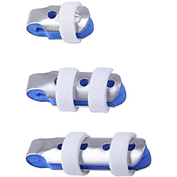 3-Size Pack Finger Splints for Finger Knuckle Immobilization of Adults Children