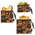 thumbnail image 1 of 3 Size Reusable Food Storage Bags Set Airtight Zipper Closure Lunch Snacks Travel Organizer A Pumpkin Stack, 1 of 8