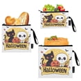 thumbnail image 1 of 3 Size Reusable Food Storage Bags Set Airtight Zipper Closure Lunch Snacks Travel Organizer Halloween-themed Logo, 1 of 8