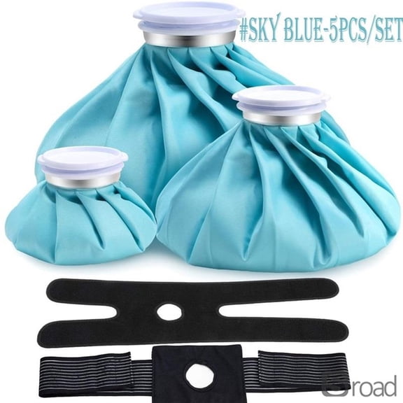 3-Size Reusable Hot And Cold Pack Set, Gel Ice Bags For Pain Relief With Compression Wrap, Therapy For Muscle, Knee, Head, Shoulder, Sports Injuries - 6", 9", 11",5