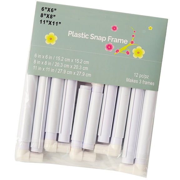 3 Size Square Embroidery Hoop Crosses Stitching Hoop Embroidery Frame PVC Clip Frame for Craft Enthusiasts