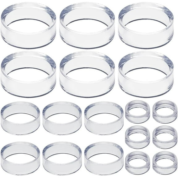 3 Sizes 18PCS Stand Spheres Holder Clear Ring Ball Sphere Stand Acrylic Round Display Pedestal Easel for Golf Ball Tennis Marbles Collections Ball Baseball Eggs Small Medium Large diy making