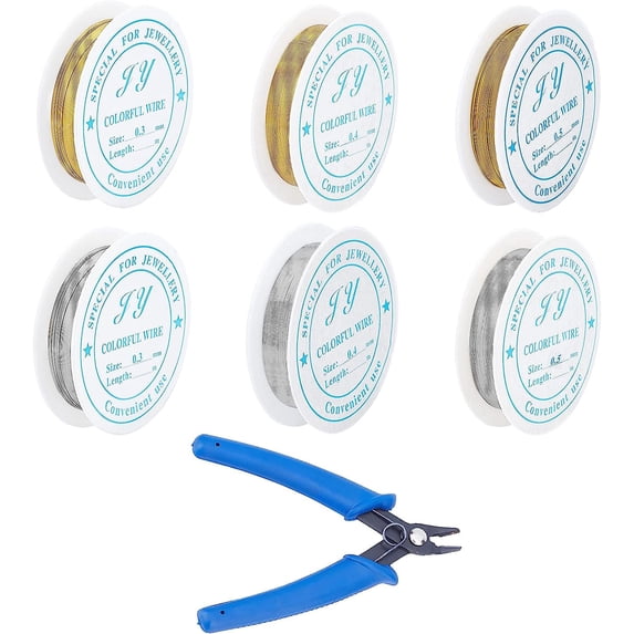 3 Sizes 2 Colors 12m Long 0.04m Iron Wire Carbon Steel Jewelry Pliers Craft Wire Tarnish Resistant Copper