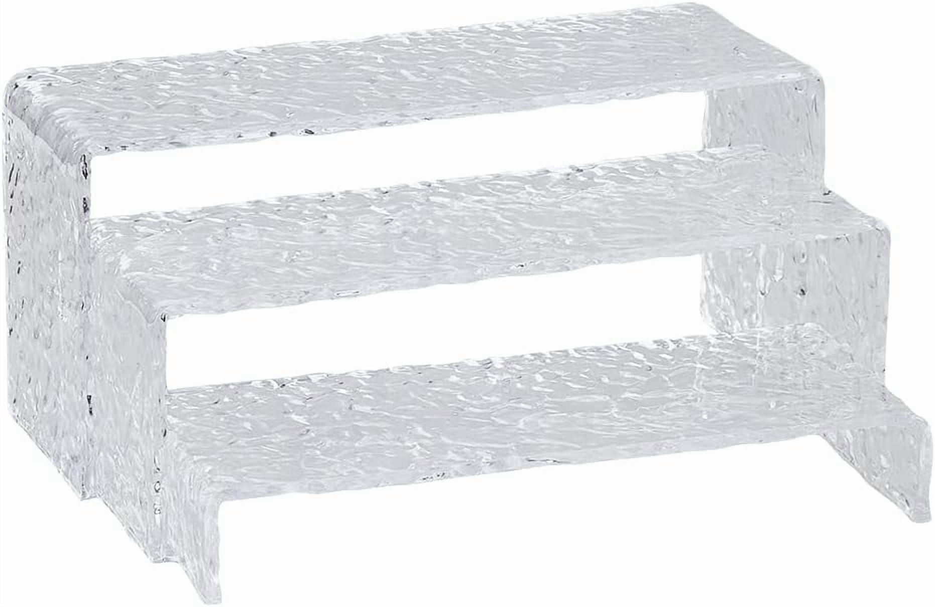 3 Sizes Acrylic Display Risers Rectangular Clear Acrylic Showcase Glass ...