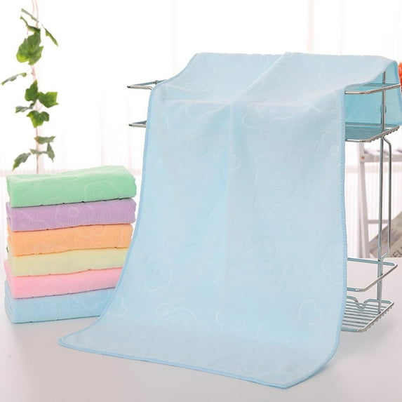 3 Sizes BathTowel Sets, Solid Color Soft Bathroom Shower Towels for Hotel, Spa and Bathroom (Light Blue)