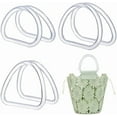 thumbnail image 1 of 3 Sizes D Shape Handbag Handles 6pcs Clear Handles Replacement Decorative Purse Handle Plastic Bag Handle, 1 of 7