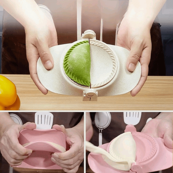 3 Sizes Empanada Maker Press, Multiple Size Dumpling Maker Set with Dough Cutter, Dumpling Mold Set for Pierogi, Pastelitos, Calzone, Turnovers, Chinese Dumpling (4.2"/3"/2.6")