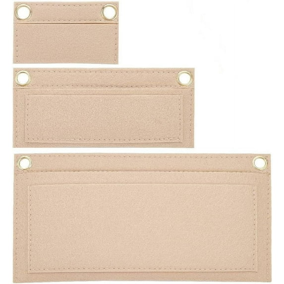 3 Sizes Felt Organizer Insert for Women Pochette Mini Wallet Insert Organizer Clutch Envelope Bag Conversion Bag in Bag Multi-Pocket Insert Liner for YSL UPTOWN Pochette Camel