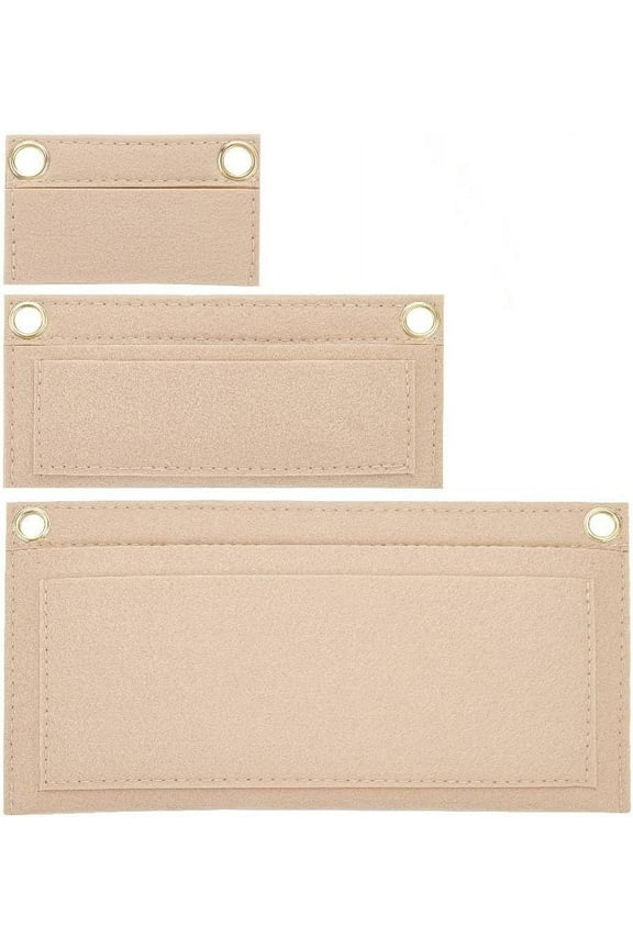 3 Sizes Felt Purse Organizer Insert for Women Pochette Women Wallet Insert Liner for Clutch Envelope Bag Purse Crossbody Bags Conversion Pochette Camel for diy making