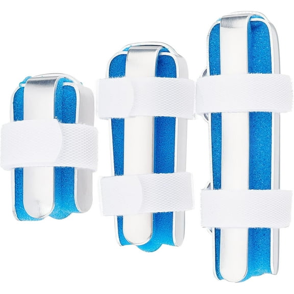 3 Sizes Finger Splints All Fingers Support Brace Trigger Splint Knuckle Immobilization Foam Alloy Straightener Fixation for Broken Pinky Sport Injurie Supplies Accessories DIY