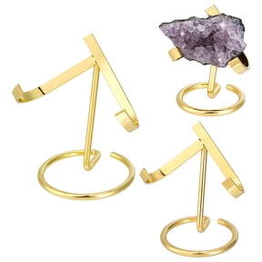 3 Sizes Metal Stone Stand Gold Heart Stone Holder Mineral Specimen Display Stand Easel Stands DIY
