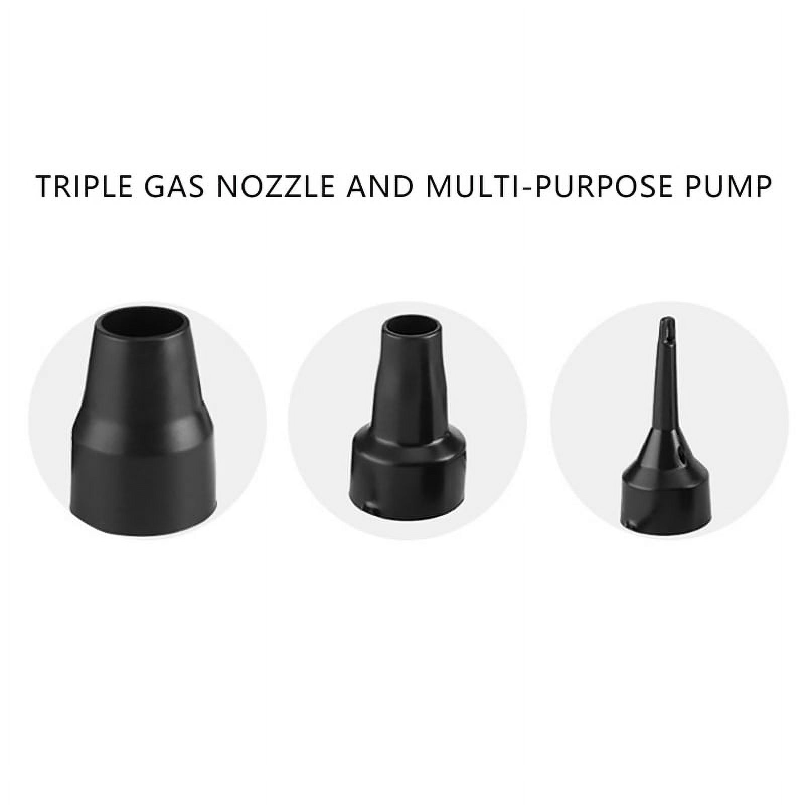 3 Sizes Nozzle Pump Nozzle Head Air Inflator Adaptor Replacement Nozzles Black Air nozzle of
