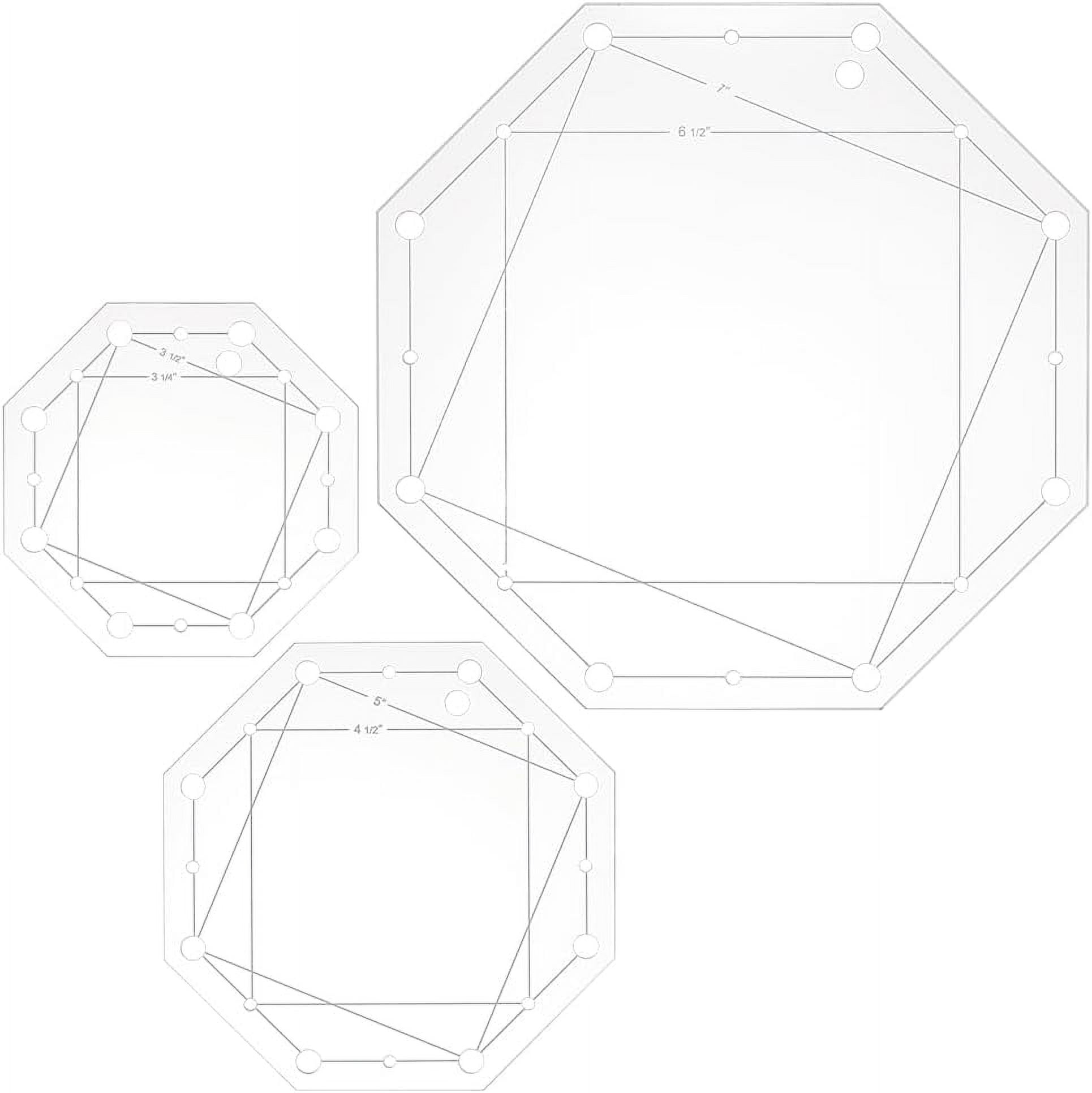 Octagon Router 3 Sizes Octagon Quilting Template Acrylic Intricate Sewing Machine ...
