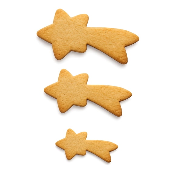 3 Sizes Shooting Star Cookie Cutter Set 4x2" 3x1.5" 2x1" Fun Cracker Made