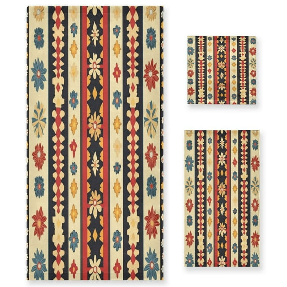 3 Sizes of Towel Sets Including Bath Towel Hand Towel and Washcloth for Daily Use Carpet Design