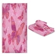 thumbnail image 1 of 3 Sizes of Towel Sets Including Bath Towel Hand Towel and Washcloth for Daily Use Glittering Sequin Butterfly, 1 of 8